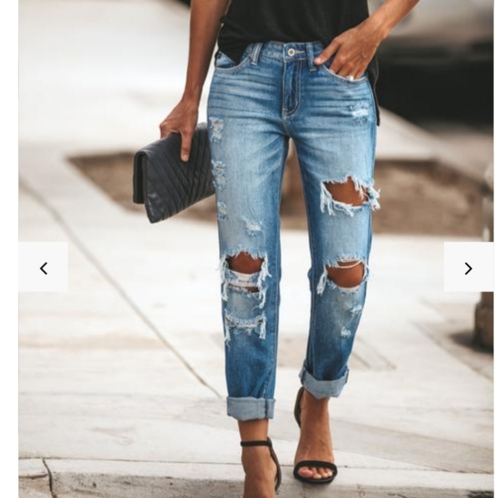 Blue jean capri